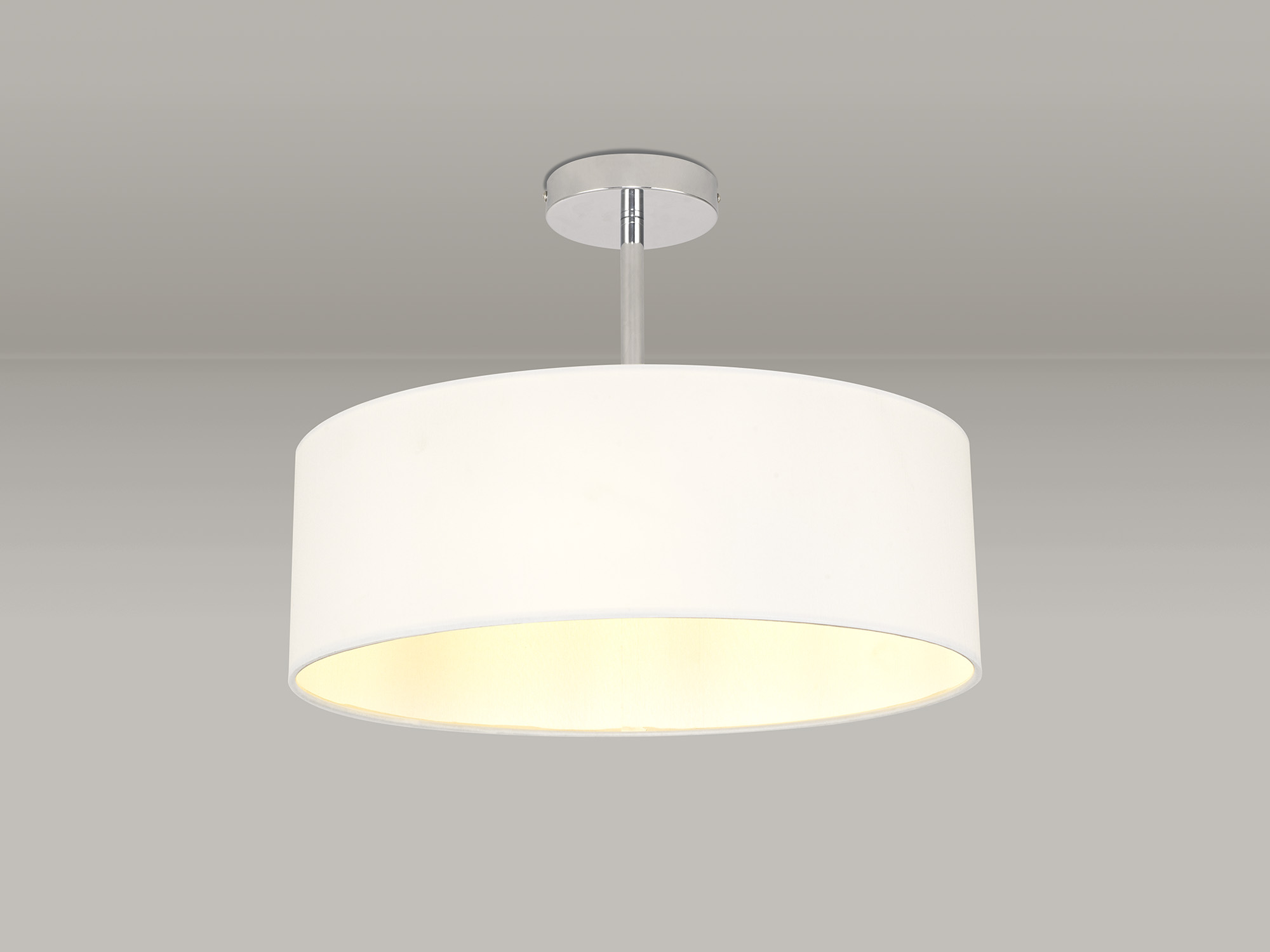 Baymont CH WH Ceiling Lights Deco Semi Flush Fittings